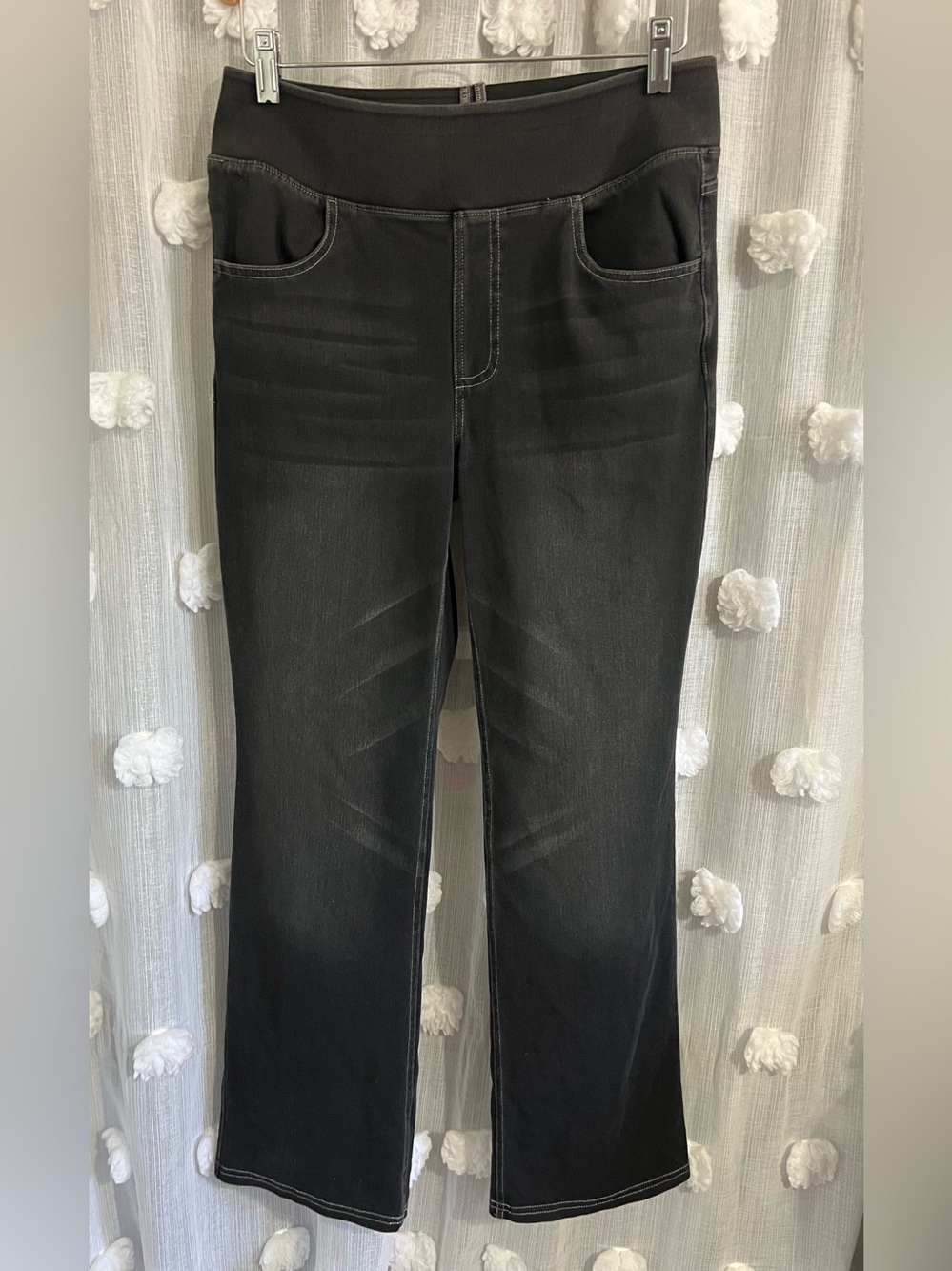 Halara Flex High Waisted Pockets Straight Leg Washed Casual Jeans